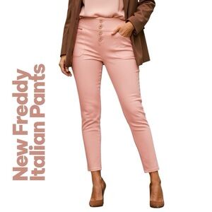 NEW Freddy Italian Crop Peach Pants Limited Edition High Waist 3/Buttons/Zip 8